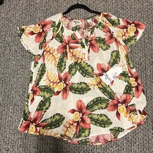 Show Me Your MuMu Floral Top - Pink, Green, White